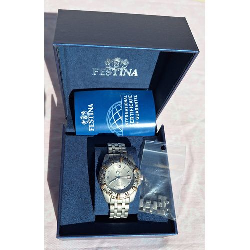 Montre Homme Festina Chronograh Acier Inoxydable Collection 8888 Excellent État