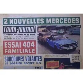 Auto Journal 314 De 1962 Porsche Carrera,Peugeot 404 Familiale,La Starlett