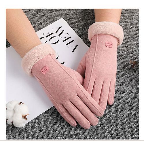 Gants Pour Femmes En Peluche Douce Pour L'hiver, Compatibles Avec Les Écrans Tactiles, Conception Coréenne, Extérieur Chaud Et Épais, Imitation Fourrure De Lapin
