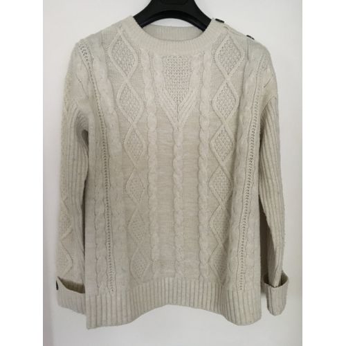 Pull Torsades Damart Thermolactyl Écru Taille 38/40