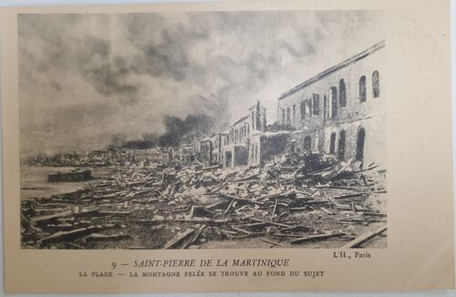 Carte Postale Ancienne-Martinique- Éruption 1902.