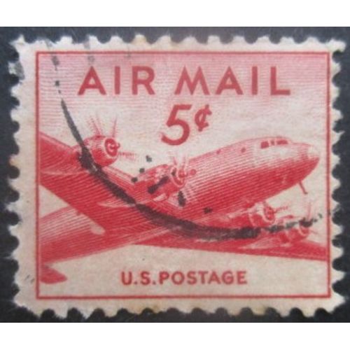 Etats-Unis Poste Aérienne N°34 Avion Oblitéré