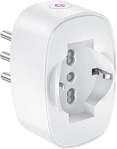 Prise connectée Surfou Smart WiFi, prise italienne intelligente de type L avec minuterie, compatible avec Alexa et Google Home, interrupteur à minuterie avec compteur d'énergie