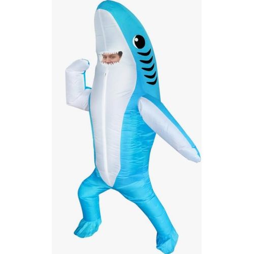 Costume Gonflable Pour Adulte Costume Requin Gonflable Adulte Costume Requin Halloween Costume Gonflable Déguisement Drôle Fête,Déguisement Requin Gonflabl (M（120cm-150cm）)