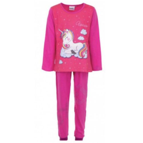 Pyjama Licorne Fille Coton Rose Et Fuschia - Coton - Taille 4 Au 8 Ans (Taille 4 Ans,Couleur Rose)