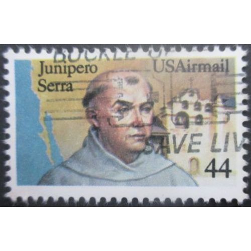Etats-Unis Poste Aérienne N°110 Frère Serra Oblitéré