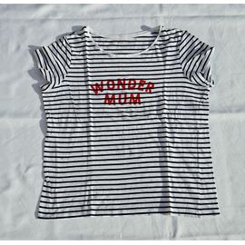 T-Shirt Mc À Message Wonder Mum Femme Taille M Marque In Extenso