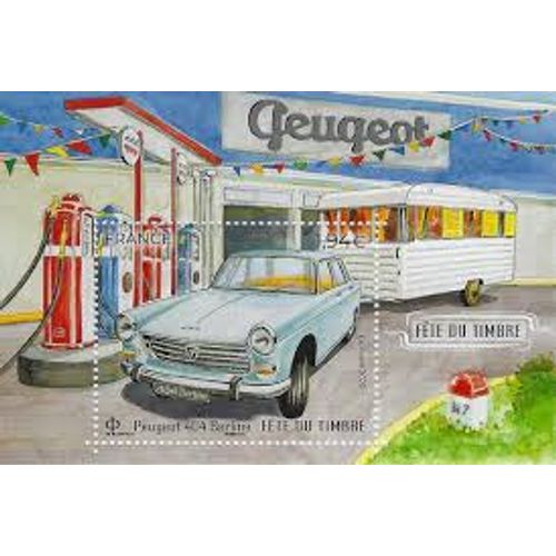 Fête Du Timbre : Voitures Anciennes : Peugeot 404 Berline Feuillet 5391 Année 2020 N° 5391 Yvert Et Tellier Luxe