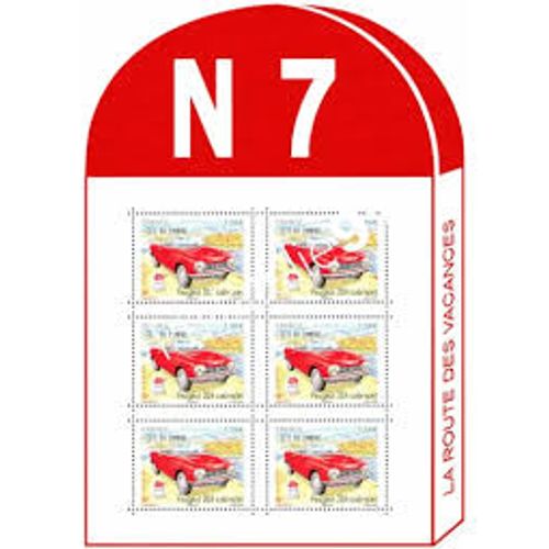 Fête Du Timbre : Voitures Anciennes Peugeot 204 Cabriolet Feuillet 5429 En Forme De Borne Année 2020 N° 5429 Yvert Et Tellier Luxe