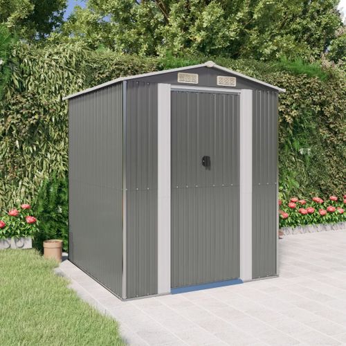 Prolenta Premium - Abri De Jardin Gris Clair 192x191x223 Cm Acier Galvanisé