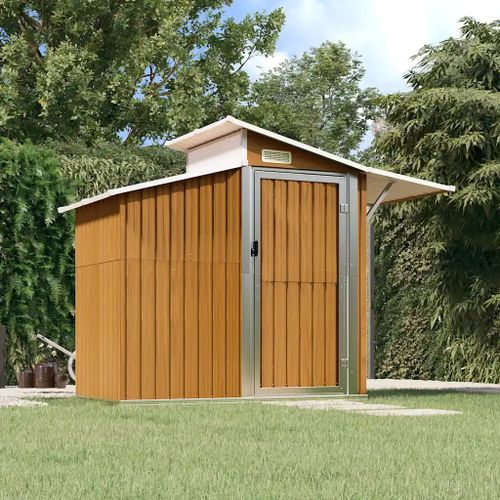 Prolenta Premium - Abri De Jardin Marron 270x130x208,5 Cm Acier Galvanisé