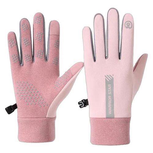Gants Femme Hiver Chauffage Antivent Antidérapants Écran Tactile Coton Doublure Fourrure Imperméable Silicium Polyestère Isolation Thermique Sécurité Route