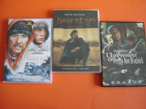Lot 3 Dvd / Danse Avec Les Loups ( K.Costner / Runaway Train ( Jon Voight / L'Enlèvement De Peggy Ann Bradnick ( David Morse)