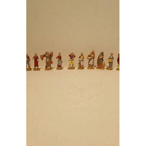 Lot De 10 Statues Santons De Landi Moranduzzo Série De 6 Cm En Polymère Métier