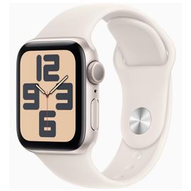 Apple Watch SE (GPS) - 2e génération - 40 mm - aluminium droit - Montre connectée avec bracelet sport - fluoroélastomère - droit - taille du bracelet : S/M - 32 Go - Wi-Fi 4, Bluetooth - 26.4 g