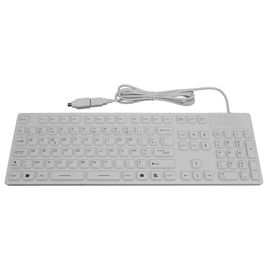 MCL - Clavier - étanche, filaire, silicone - USB, PS/2 - AZERTY - Français - blanc