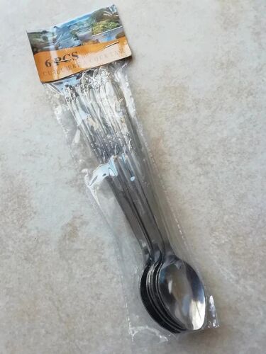 Lot De 6 Longues Petites Cuillères À Cocktail, Glace.. Neuves