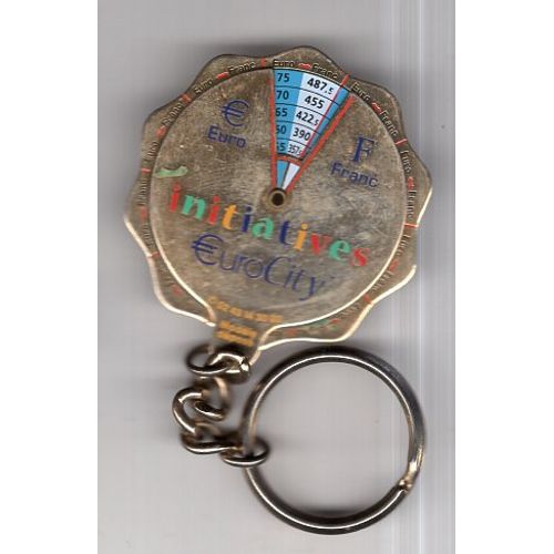 Porte Cles En Metal Convertisseur Franc - Euro Initiative Eurocity
