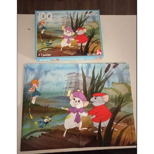Puzzle vintage Bernard et Bianca sauvent Penny 100 pièces Nathan