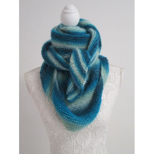 Trendy Châle Rayé Vert