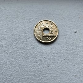 Pièce 25 Pesetas 1992 - Tour De Oro - Seville