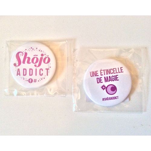 Lot De 2 Badges Shojo Addict : Une Étincelle De Magie - Pika Editions