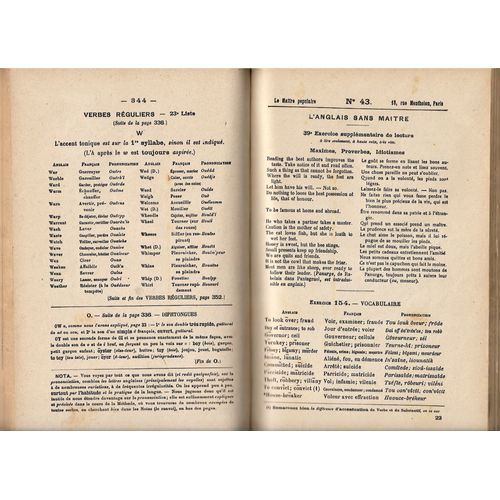 Le Maître Populaire Ou L'Enseignement Rapide Et Pratique Des Langues Vivantes, L'Anglais Sans Maître, Publication Linguistique Destinée À L'Instruction De Toutes Les Classes, Méthode Xavier De Bouge