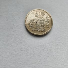 Pièce De 500 Pesetas 1989 Avec Le Couple Royal Juan Carlos Y Sofia- Ttb