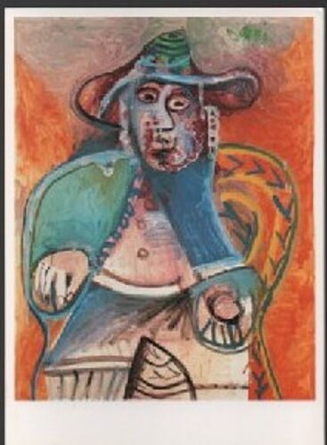 Carte Postale Theme Art Musee Peinture- Pablo Picasso - Vieil Homme Assis - Musee Picasso Paris