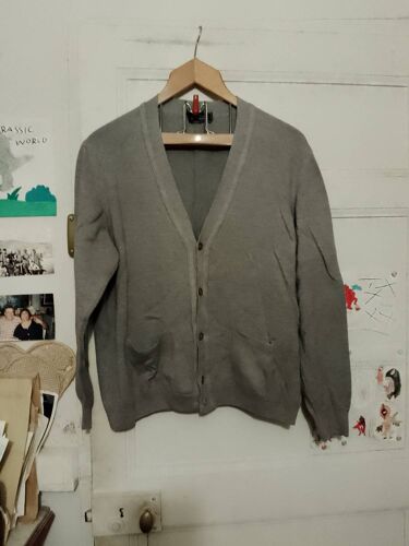 Gilet Boutonné Gris L Maglificio Elle Emme.