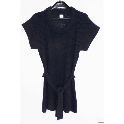 Pull Tunique Bleu Marine À Lien. Manches Courtes. Camaieu. Taille 38