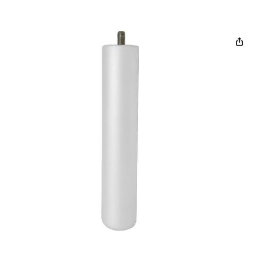 HOGAR24. ES- 4 Pieds de cadre de lit ou base rembourrée, en bois, ronds avec fil blanc