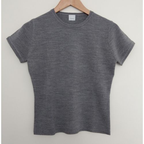 Pull Gris À Manches Courtes. Camaieu. Acrylique. Taille 38