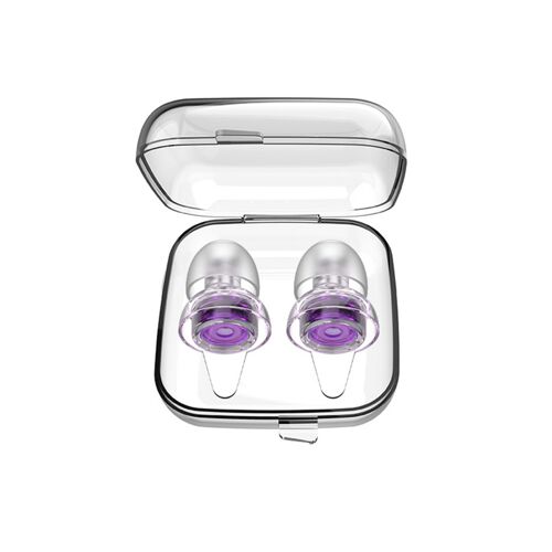 Bouchons D'oreille Haute Fidélité À Réduction De Bruit - Semi-Ronds, Transparents, Simple Couche - Édition Standard Violet