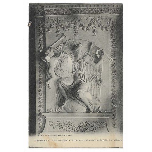 Carte Postale Château De Sully-Sur-Loire , Panneau De La Cheminée De La Salle Des Tableaux