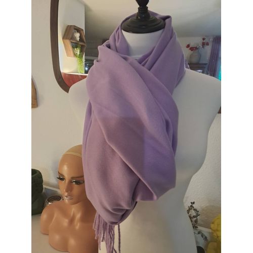 Écharpe Cachemire Chic Violet Top Qualité Neuve Cadeau