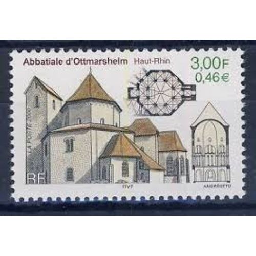 Abbaye D' Ottmarsheim (Haut Rhin) Année 2000 N° 3336 Yvert Et Tellier Luxe