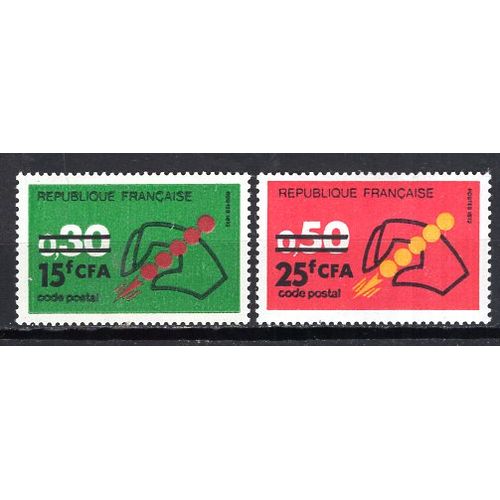 France La Reunion 1972 Le Code Postal La Paire N° 410-11 Neuf**