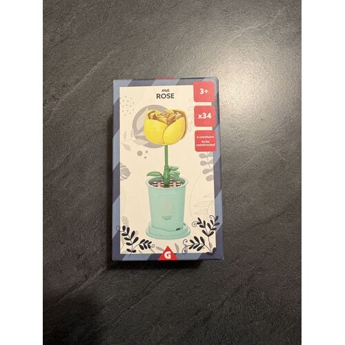 Fleur en lego - Rose