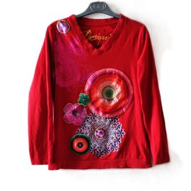 T'shirt Desigual Taille 36 Multicolore Avec Déco Et Sequins