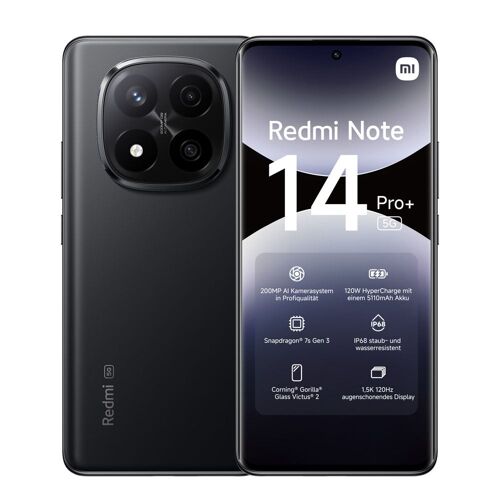 Xiaomi Redmi Note 14 Pro+ 5G 8 Go 256 Go Noir