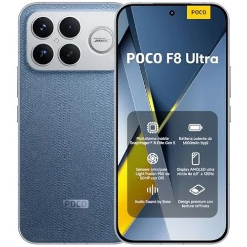 Xiaomi Poco F8 Ultra 5G Dual-SIM 512 Go Bleu Denim
