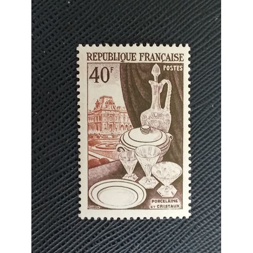 Timbre France ( Yt 972 ) 1954 Porcelaine Et Cristal