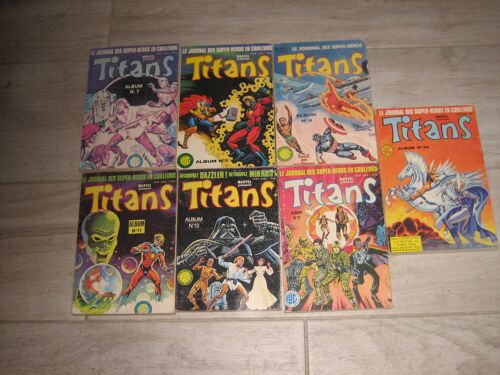 Lot 7 Reliures Titans 7+8+9+11+12+17+34. Lug Marvel 1979