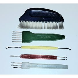 5 Accessoires Pour Machine À Tricoter Poincon Remailleur, Crochet Poinçon 1 - 2 - 3 Et 6 Chas, Brosse Aiguilles Singer Phildar Passap Superba Toyota Brother Empisal Accessoires Modèle Universel.