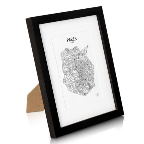 Casa Chic Cadre Photo, Cadre Photo En Bois De 28x23 Cm, Cadres Photo, Porte Photo Mural, Cadre Decoration Murale Pele Mele, Affichage Vertical/Horizontal, Avec Protection Verre Et Passe Partout Inclus