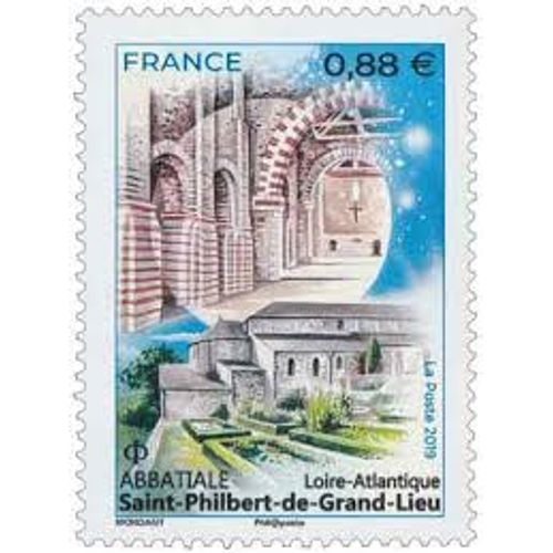 Architecture Religieuse : Abbatiale Saint-Philbert-De-Grand-Lieu (Loire Atlantique) Année 2019 N° 5334 Yvert Et Tellier Luxe