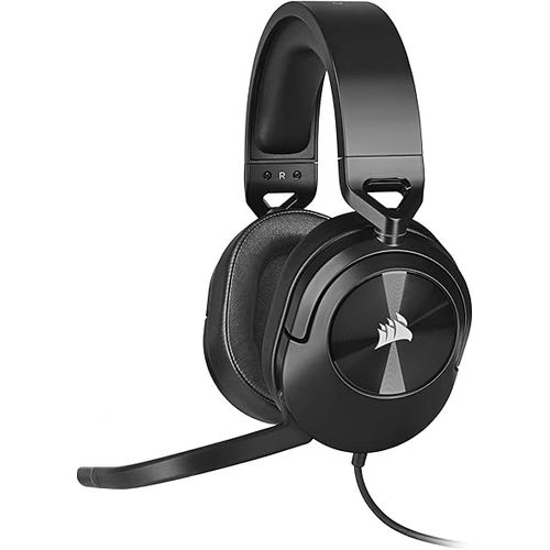 Casque de jeu Corsair HS55 Surround (son surround Dolby Audio 7.1 sur PC et Mac, microphone omnidirectionnel, compatibilité multiplateforme, contrôle du volume facile d'accès) Carbone