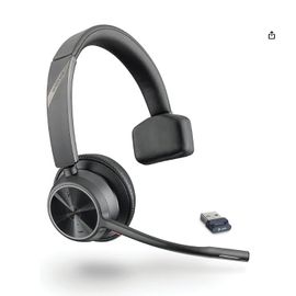 Casque sans fil Poly Voyager 4310 UC (Plantronics) ¿ Casque Bluetooth mono, microphone antibruit, longue autonomie, compatible PC/Mac/