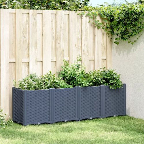 Prolenta Premium - Jardinière Bleu Gris 160x40x53 Cm Pp